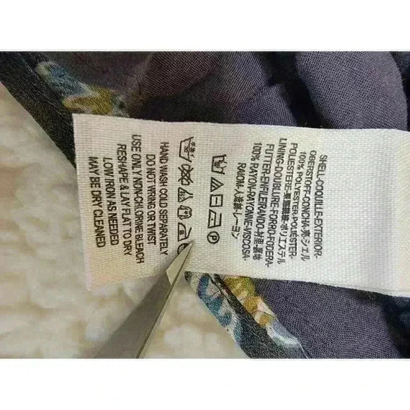 Free People Dress Size S Rain Shine Mini Tunic Boho Floral Paisley Oversized - Picture 15 of 16